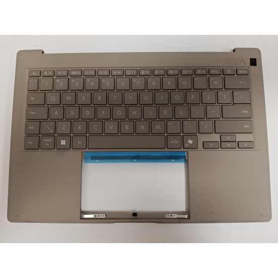 Carcasa superioara cu tastatura palmrest Laptop, Asus, ZenBook 14 UX3407Q, UX3407QA, 90NB1501-R31US4, 6053B2393701, 13NB1501AM0411100, iluminata, bej, layout US