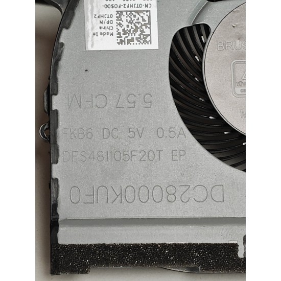Set coolere Laptop Gaming, Dell, G3 17 3779, P35E, P35E003, 0GWMFV, GWMFV, 0TJHF2, TJHF2, DFS551205ML0T-FKB7, DC28000KVF0, DFS481105F20T-FKB6, DC28000KUF0, 5V, 0.50A