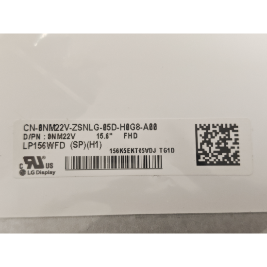 Display Laptop, Dell, B156HAK02.2, NV156FHM-T0C, LP156WFD(SP)(H1), LP156WFD-SPH1, NM22V, 0NM22V, XV6R6, 0XV6R6, M5DY2, 0M5DY2, NCMJ7, 0NCMJ7, 15.6 inch, FHD, 1920x1080, IPS, Slim, On Cell touch, 60Hz, 40 pini, SH