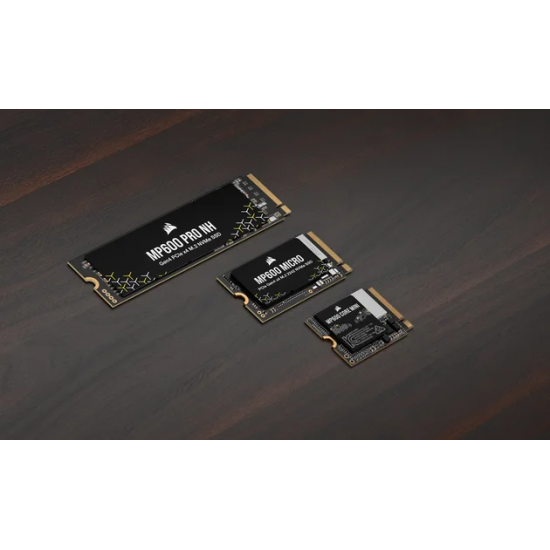 Solid State Drive (SSD) Corsair, MP600 Micro 1TB, PCIe Gen 4.0 x 4, NVMe M.2 2242, CSSD-F100GBMP600MCR, 5100 MB/s, 4300 MB/s, Laptop/Desktop