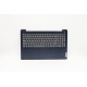 Carcasa cu tastatura palmrest Laptop, Lenovo, IdeaPad 3-15ADA6 Type 82KR, 5CB1B60432, AP21P000640, iluminata, Abyss Blue, layout US