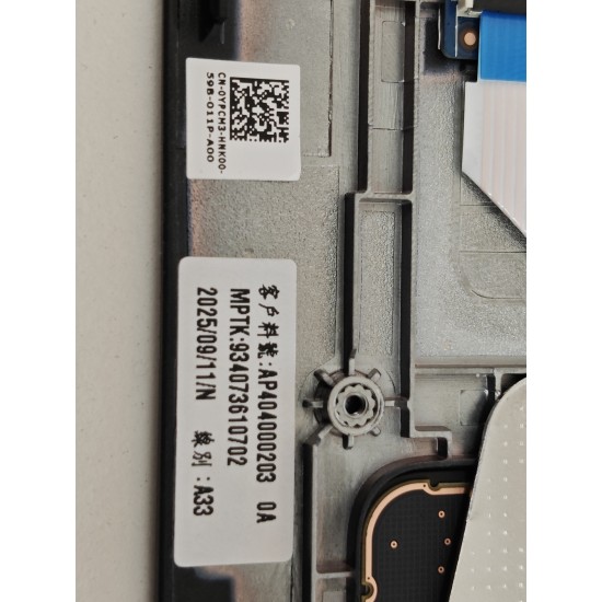 Carcasa superioara palmrest Laptop, Dell, Precision 7670, P114F, P114F001, D5T9M, 0D5T9M, YPCM3, 0YPCM3, AP404000203, neagra