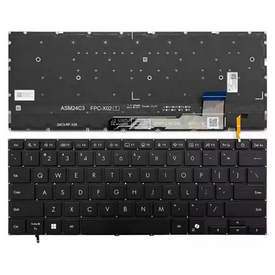 Tastatura Laptop, Asus, VivoBook S14 S3407C, S3407CA, iluminata, neagra, layout US