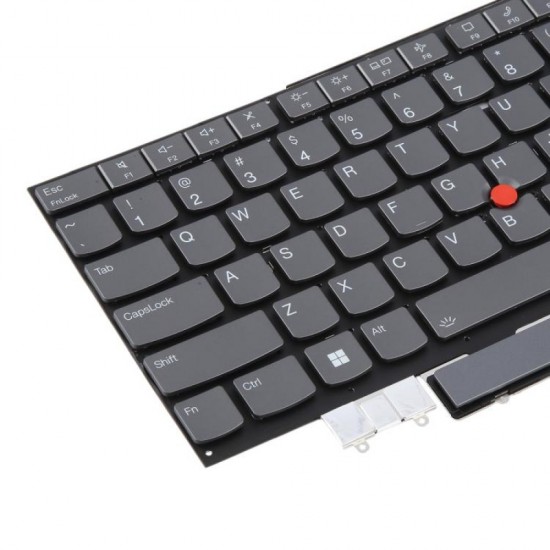 Tastatura Laptop, Lenovo, ThinkPad X1 Yoga 8th Type 21HQ, 21HR, iluminata, gri, layout US