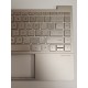 Carcasa superioara cu tastatura palmrest Laptop, HP, Envy 13-BA, 13T-BA, TPN-C145, L96803-B001, L96803-B31, AM2V5000540, AM2V5000A00, iluminata, aurie, layout US