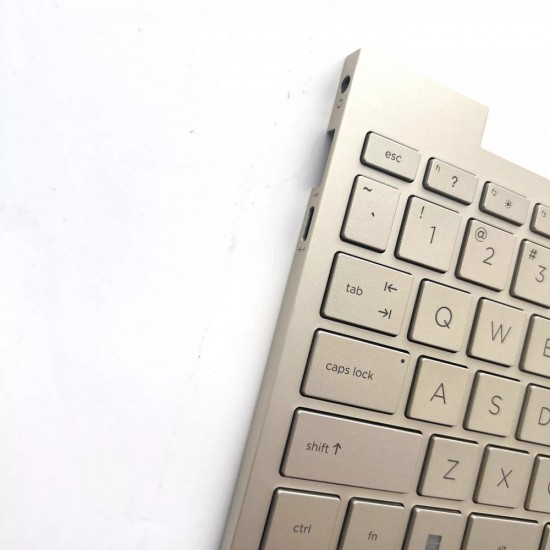 Carcasa superioara cu tastatura palmrest Laptop, HP, Envy 13-BA, 13T-BA, TPN-C145, L96803-B001, L96803-B31, AM2V5000540, AM2V5000A00, iluminata, aurie, layout US