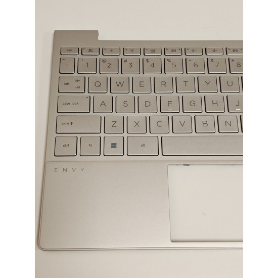 Carcasa superioara cu tastatura palmrest Laptop, HP, Envy 13-BA, 13T-BA, TPN-C145, L96800-031, L96800-B31, L98414-B31, AM2V5000A00, iluminata, layout US
