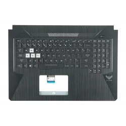 Carcasa superioara cu tastatura palmrest Laptop Gaming, Asus, TUF FX705D, FX705DD, FX705DT, FX705DU, FX705DY, iluminata, RGB, neagra, layout US
