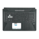 Carcasa superioara cu tastatura palmrest Laptop Gaming, Asus, TUF FX705D, FX705DD, FX705DT, FX705DU, FX705DY, iluminata, RGB, neagra, layout US