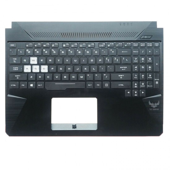 Carcasa superioara cu tastatura palmrest Laptop Gaming, Asus, TUF FX705D, FX705DD, FX705DT, FX705DU, FX705DY, iluminata, RGB, neagra, layout US