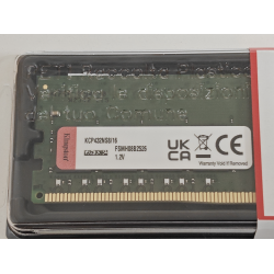 Memorie RAM PC Desktop Kingston, 16GB, DDR4, 1Rx8, 3200Mhz, CL22, 1.2V, KCP432NS8/16, PC4-25600, DIMM, Non-ECC, 288 pini