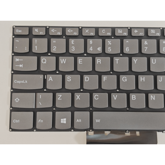 Tastatura Laptop, Lenovo, IdeaPad 120S-14IAP Type 81A5, iluminata, gri, layout UK