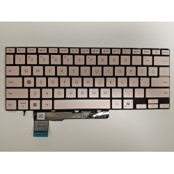 Tastatura Laptop, Asus, ZenBook A14 UX3407R, UX3407RA, iluminata, roz aurie, layout US