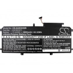 Baterie compatibila Laptop, Asus, ZenBook UX305C, UX305CA, 0B200-01180000, CS-AUX305NB, C31N1411, 11.4V, 3800mAh, 43.32Wh
