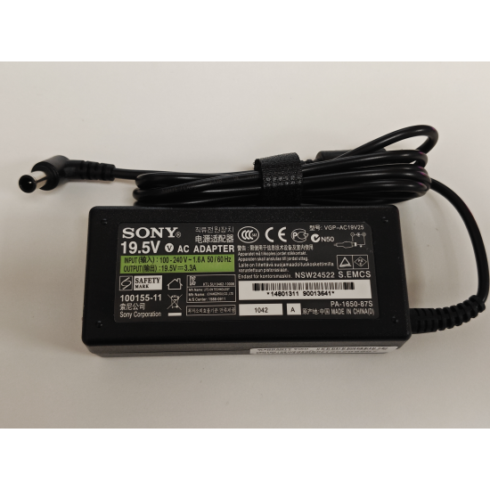 Incarcator Sony compatibil Monitor, LG, 20M45A, 20M45D, VGP-AC19V25, 19V, 3.42A, 65W, mufa 6.5x4.4mm
