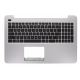 Carcasa superioara cu tastatura palmrest Laptop, Asus, F556U, F556UA, F556UB, F556UF, F556UJ, F556UQ, F556UR, 90NB0BG2-R31US0, 13N0-UAA0211, 13NB0BG2AP0111, X556UV-1B, argintie, layout US