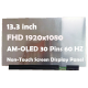Display OLED Laptop, Asus, ZenBook 13 UM325, UM325U, UM325UA, UM325UAZ, UM325SA, ATNA33XC11-0, 18200-13300500, 13.3 inch, 30 pini, non touch