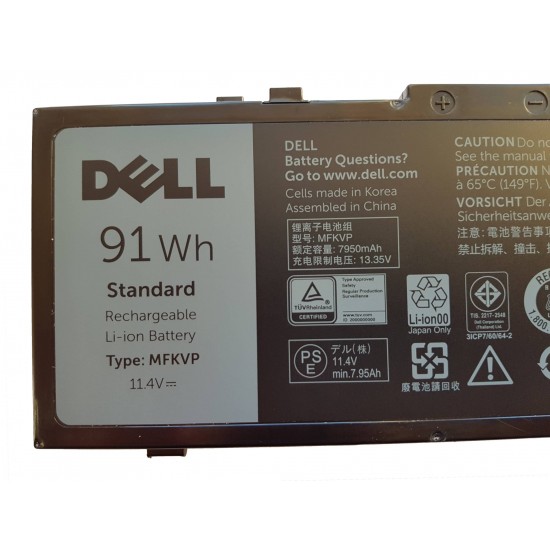 Baterie Laptop, Dell, Precision 17 7720, P29E, P29E002, MFKVP, 11.4V, 7950mAh, 91Wh