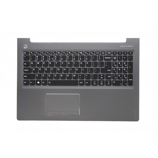 Carcasa superioara cu tastatura palmrest Laptop, Lenovo, Ideapad 310-15ISK Type 80SM, 80UH, 5CB0M31200, AP10S000310, iluminata, neagra, layout US