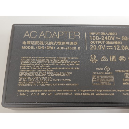 Incarcator Laptop, Asus, ADP-240EB B, 20V, 12A, 240W, mufa 4.5x3.0mm
