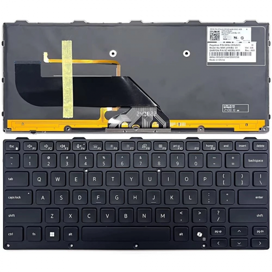 Tastatura Laptop, Dell, Latitude 14 Rugged 5430, P148G, P148G001, 79J43, 079J43, iluminata, neagra, layout US