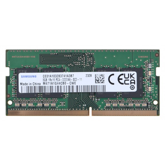 Memorie Ram Laptop Samsung 8GB, DDR4, 1Rx16, PC4-3200AA-SA1-11, 3200Mhz, M471A1G44CB0-CWE, PC4-25600, CL22, 1.2V, Non-ECC, sodimm, 260 pini