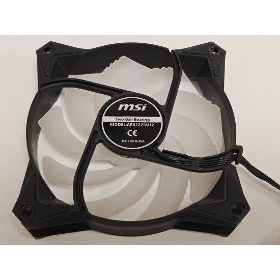 Cooler RGB pentru calculator Desktop PC, MSI, APA1225M12, 120x120x25mm, 500-2500 RPM, 12V, 0.35A