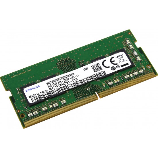 Memorie ram Laptop Samsung, 8GB, DDR4, 2666Mhz, 1Rx8, PC4-2666V, CL19, M471A1K43DB1-CTD, PC4-21300, 1.2V, non-ECC, Unbuffered, SODIMM, 260 pini