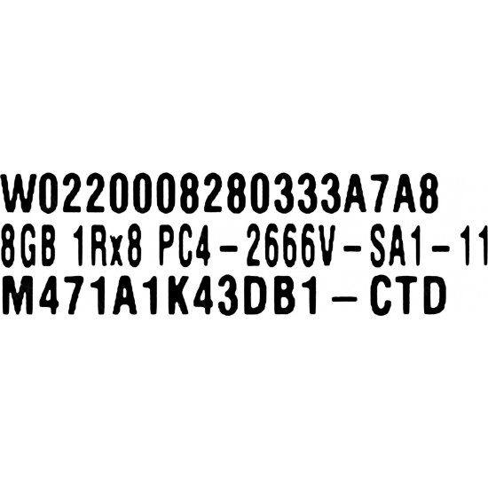 Memorie ram Laptop Samsung, 8GB, DDR4, 2666Mhz, 1Rx8, PC4-2666V, CL19, M471A1K43DB1-CTD, PC4-21300, 1.2V, non-ECC, Unbuffered, SODIMM, 260 pini