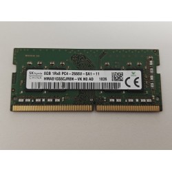 Memorie ram Laptop SK Hynix, 8GB, DDR4, 2666Mhz, 1Rx8, PC4-2666V, CL19, HMA81GS6CJR8N-VK, PC4-21300, 1.2V, non-ECC, Unbuffered, SODIMM, 260 pini