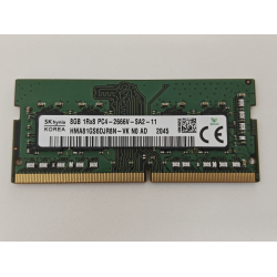Memorie ram Laptop SK Hynix, 8GB, DDR4, 2666Mhz, 1Rx8, PC4-2666V, CL19, HMA81GS6DJR8N-VK, PC4-21300, 1.2V, non-ECC, Unbuffered, SODIMM, 260 pini