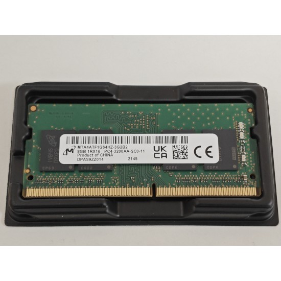 Memorie Ram Laptop Micron 8GB, DDR4, 1Rx16, PC4-3200AA-SC0-11, 3200Mhz, MTA4ATF1G64HZ-3G2B2, PC4-25600, CL22, 1.2V, Non-ECC, sodimm, 260 pini