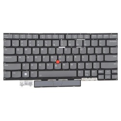 Tastatura Laptop, Lenovo, ThinkPad X1 Yoga 6th Type 20XY, 20Y0, iluminata, gri, layout US