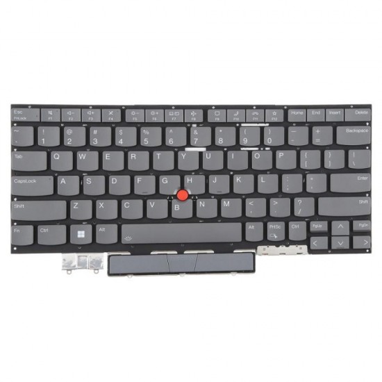 Tastatura Laptop, Lenovo, ThinkPad X1 Yoga 6th Type 20XY, 20Y0, iluminata, gri, layout US