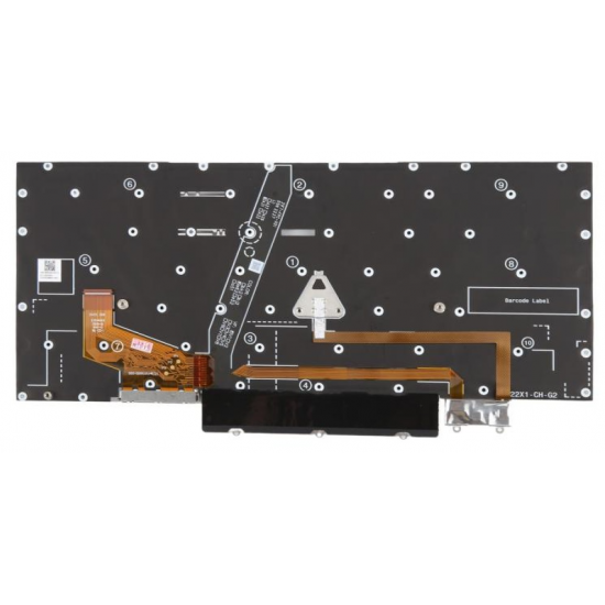Tastatura Laptop, Lenovo, ThinkPad X1 Yoga 6th Type 20XY, 20Y0, iluminata, gri, layout US