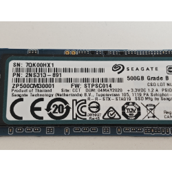 Solid State Drive (SSD) Seagate, 500GB, PCIe Gen 3.0 x 4, NVMe M.2, BarraCuda 510, ZP500CM30001, 3400 MB/s, 2400 MB/s, Laptop/Desktop