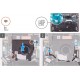 Cooler Laptop 2-in-1, Dell, Inspiron 7300, P125G, P125G001, 9NRGK, 09NRGK, DFS150305A80T-FMCP, 023100JF.0021,  PB7055F05HN2, 023100JF.0021, EG50040S1-CK50-S9A, 023.100JF.0011, 5V, 0.5A