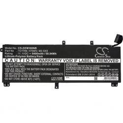 Baterie compatibila Laptop, Dell, XPS 15 9530, P91F, P91F004, CS-DEM380NB, T0TRM, H76MV, 11.1V, 5400mAh, 54.94Wh