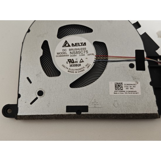 Cooler Laptop, Lenovo, IdeaPad Slim 3, 5F10S14077, 5F10S14078, 5F10S14219, NS85C75-22F28, DC28000K4D0, 8SSF10R66589, BAPC0905R5HY002, DC28000K4V0, DFS5L22H15B85R-FS7X, DC28000K4F0, 5V, 0.5A