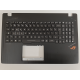 Carcasa superioara cu tastatura palmrest Laptop Gaming, Asus, ROG FX53V, FX53VE, FX53VD, 90NB0DX1-R30UK0, 13N1-0BA0921, 13N1-0BA0F11, GL553VE-1A, iluminata, RGB, layout US