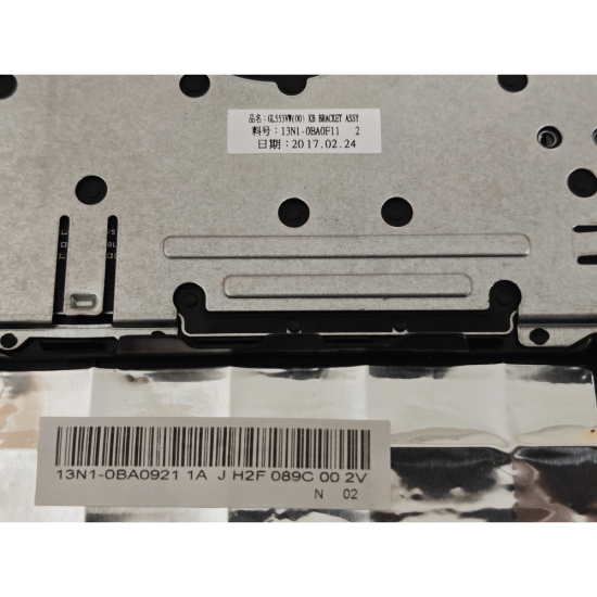 Carcasa superioara cu tastatura palmrest Laptop Gaming, Asus, ROG ZX553V, ZX553VD, 90NB0DX1-R30IT0, 13N1-0BA0921, 13N1-0BA0F11, GL553VE-1A, iluminata, RGB, layout IT (italiana)