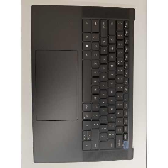 Carcasa superioara cu tastatura palmrest Laptop, Dell, Precision 5550, P91F, P91F001, TJP2V, 0TJP2V, 04W5M, 004W5M, AQ3RH000112, FR24081681, iluminata, neagra, layout UK