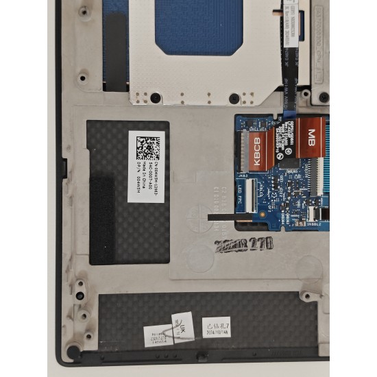 Carcasa superioara cu tastatura palmrest Laptop, Dell, Precision 5550, P91F, P91F001, TJP2V, 0TJP2V, 04W5M, 004W5M, AQ3RH000112, FR24081681, iluminata, neagra, layout UK