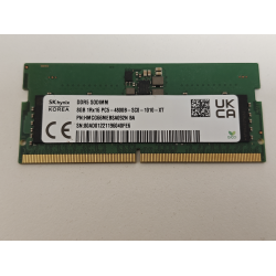 Memorie ram Laptop SK Hynix 8GB, DDR5, 1Rx16, PC5-4800B, 4800Mhz, HMCG66MEBSA092N BA, PC5-38400, CL40, 1.1V, Non-ECC, sodimm, 262 pini, bulk