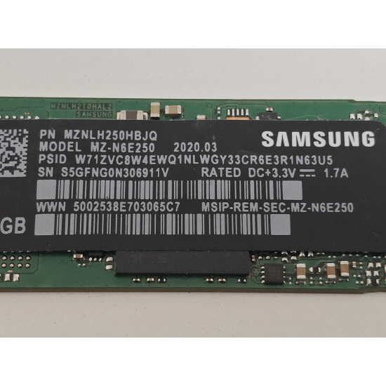 Solid State Drive (SSD) Samsung 860 EVO, 250GB, M.2 Sata, 2280, MZNLH250HBJQ, 550MB/s, 520MB/s, SH