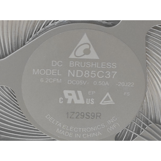 Cooler procesor Laptop, Dell, Alienware X15 R1, P111F, P111F001, 82VD4, 082VD4, ND85C37-20J22, 5V, 0.5A, CPU