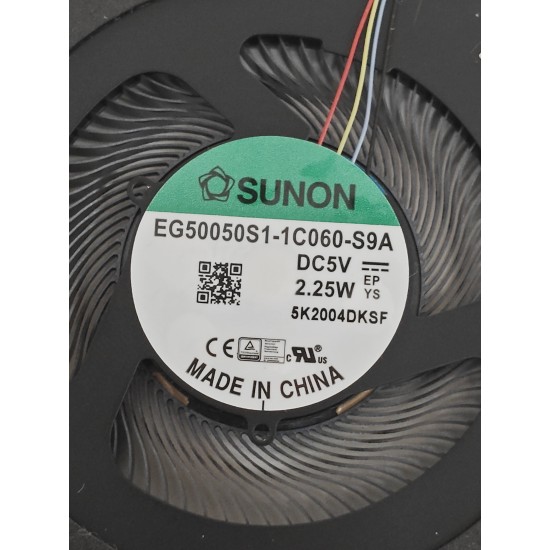 Cooler procesor Laptop, HP, ZBook Studio 15 G7, M14877-001, EG50050S1-1C060-S9A, 5V, 2.25W, CPU