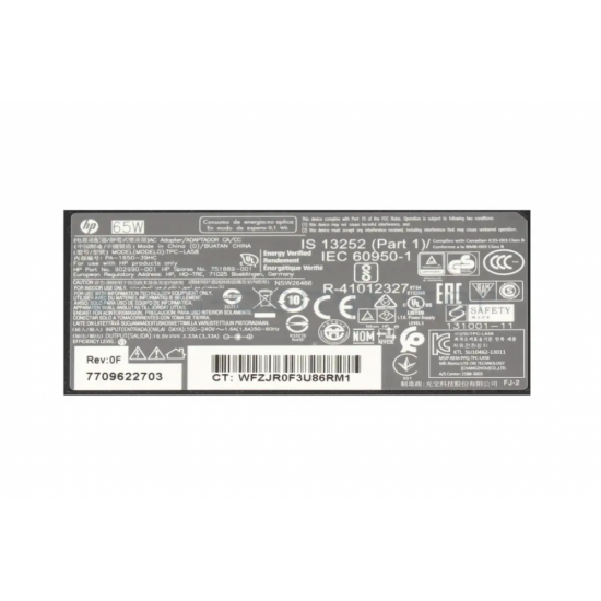 Incarcator Laptop, HP, TPN-LA16, PA-1650-39HC, L39752-001, L40094-001, 19.5V, 3.33A, 65W, mufa 7.4x5.0mm, refurbished