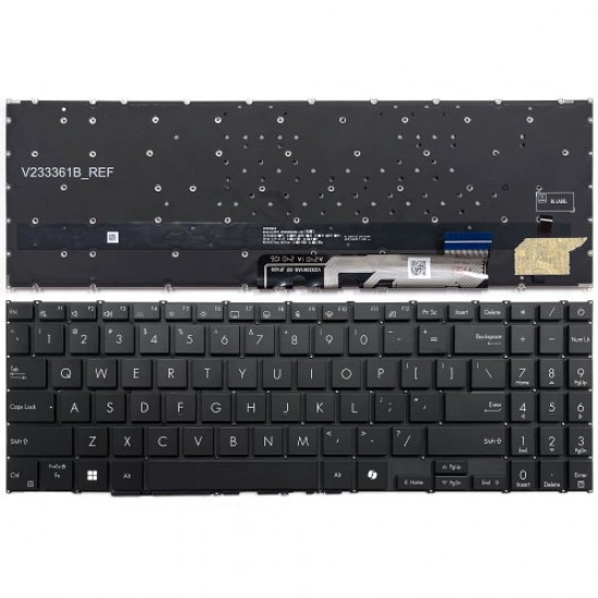 Tastatura Laptop, Asus, VivoBook S15 M5506W, M5506WA, iluminata, neagra, layout US