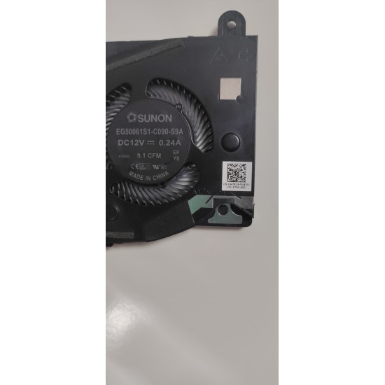 Cooler secundar placa video Laptop, Dell Alienware X17 R2, P48E, P48E002, W7KC4, 0W7KC4, EG50061S1-C090-S9A, DC28000UJSL, 12V, 0.24A, GPU